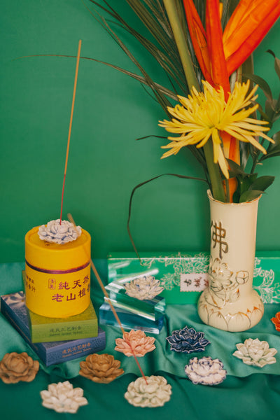 Floral Ceramic Incense Holders