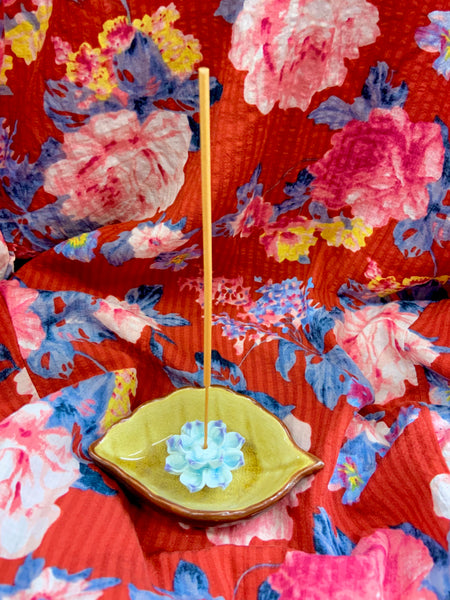 Ceramic Leaf Shaped Incense Dish