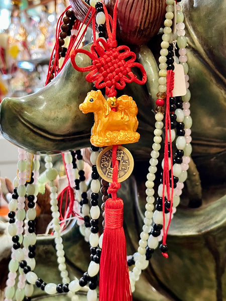 Horse - Resin Charm with Lucky Knot