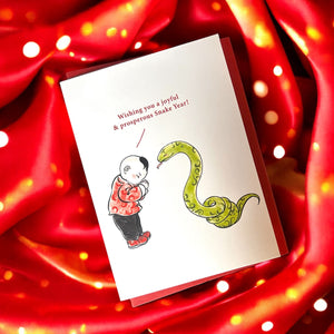 Year of the Snake Greeting Card by Overice