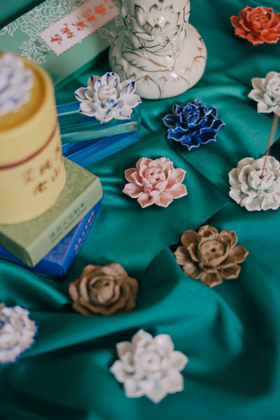 Floral Ceramic Incense Holders