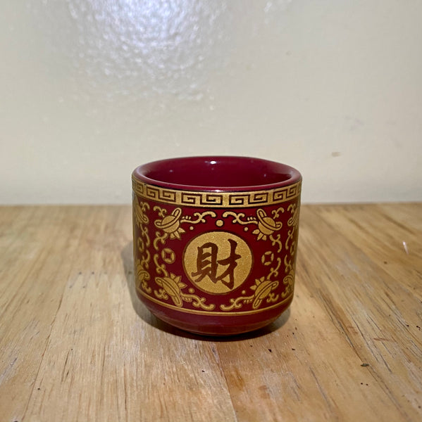 Ruby Red Offering Tea Cup